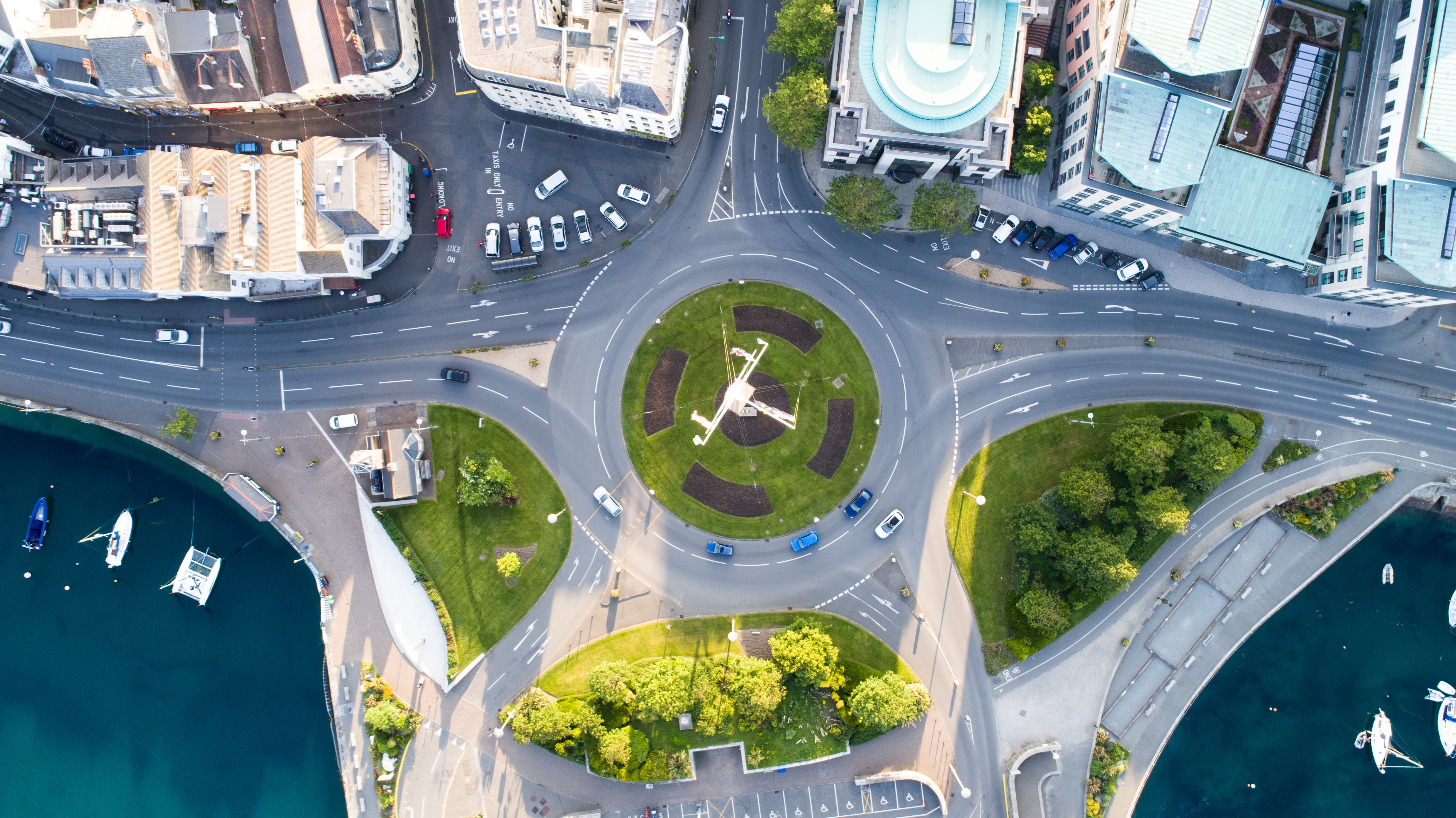 Aerial view of Guernsey. 