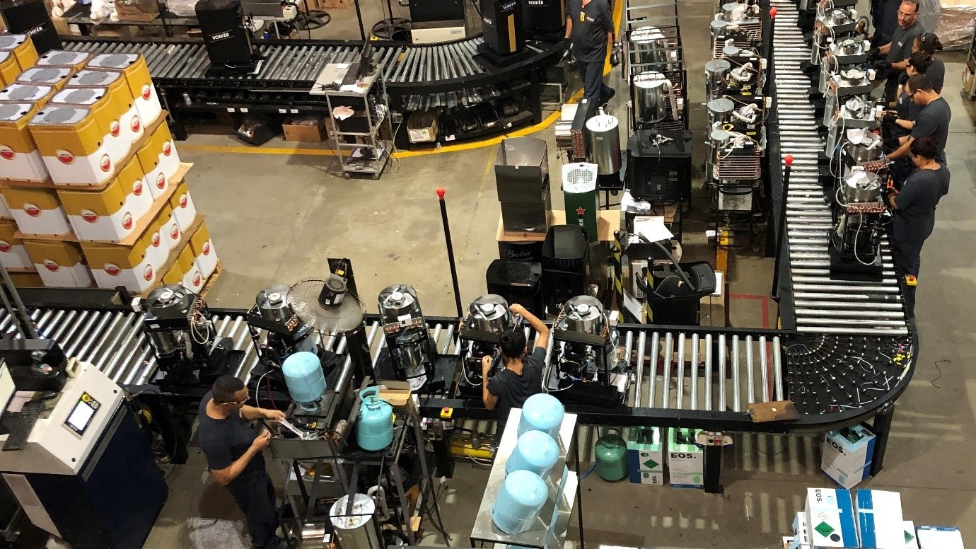 Beer dispenser production line Brazil