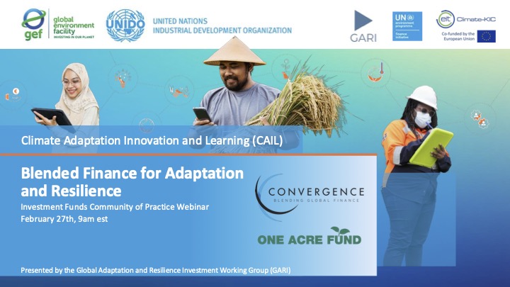 Blended Finance for Adaptation and Resilience Banner
