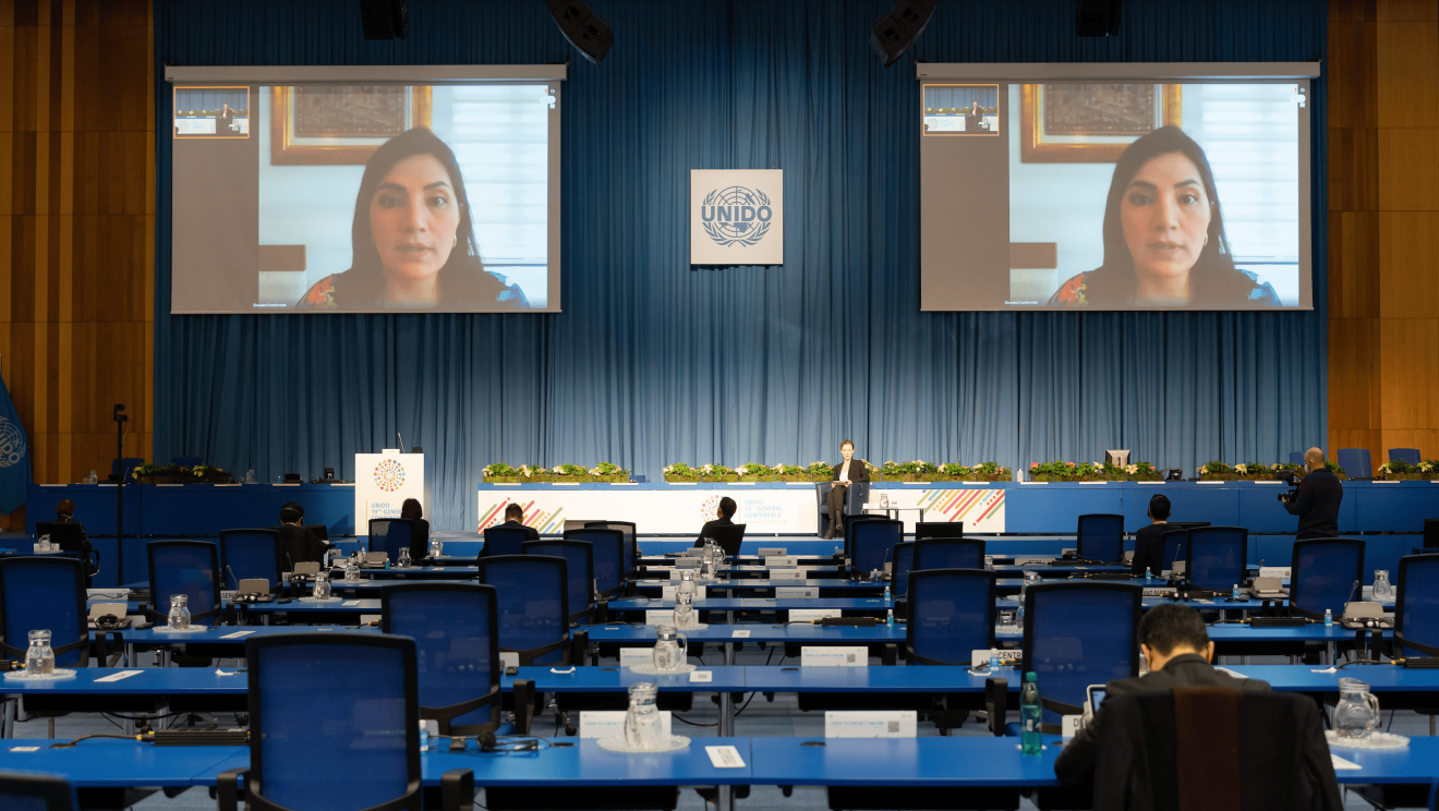 Gender equality mobilization award 2021 presented at the the 19th session of the UNIDO General Conference